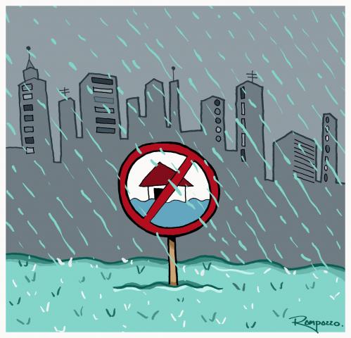 Cartoon: Sinalization (medium) by Marcelo Rampazzo tagged sinalization,rain,city