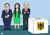 Cartoon: Bundestagswahl 21 (small) by RachelGold tagged deutschland,bundestagswahl,2021,cdu,csu,union,spd,grüne,laschet,scholz,baerbock