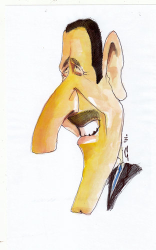 Cartoon: Bashar Assad (medium) by zed tagged assad,bashar,syria,president,politician,world,globalisation,portrait,caricature