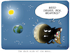 Cartoon: The dark side of the moon (small) by FEICKE tagged moon,sun,earth,planet,dark,side,heaven,sky