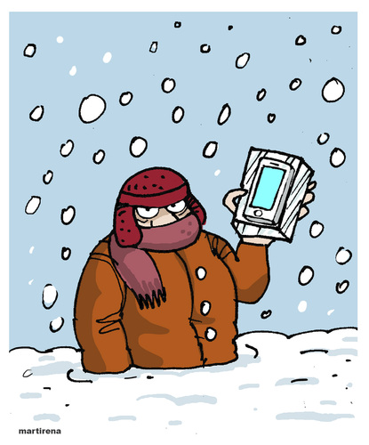 Cartoon: Cold wave (medium) by martirena tagged cold,wave