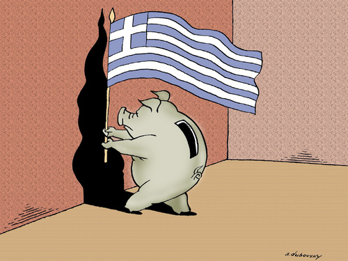 Cartoon: deadlock (medium) by Dubovsky Alexander tagged greece,greek,rrisis,flag