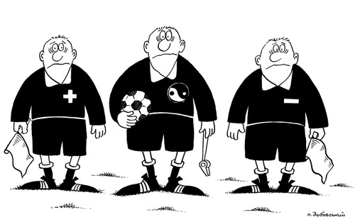 Cartoon: Judging (medium) by Dubovsky Alexander tagged judging,footbal,euro2012