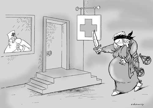 Cartoon: justice pregnant (medium) by Dubovsky Alexander tagged justice,pregnancy