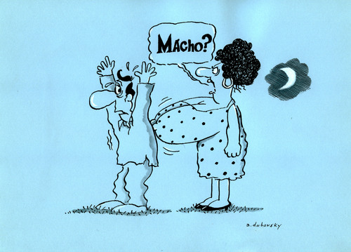 Cartoon: Macho (medium) by Dubovsky Alexander tagged day,valentaine,love,woman,macho