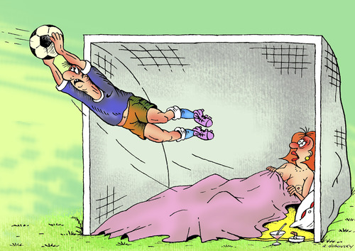 Cartoon: Soccer pleasure (medium) by Dubovsky Alexander tagged football,euro,2012,pleasure