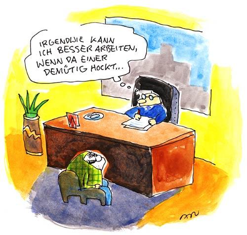 Cartoon: arbeiten (medium) by ari tagged chef,schreibtisch,mann,büro,arbeiten,job,arbeitsplatz,business,sozial