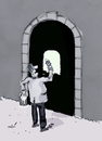 Cartoon: out of the tunnel (small) by Miro tagged out,pf,the,tunnel