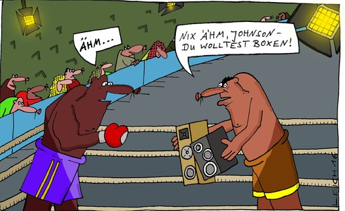 Cartoon: Ähm ... (medium) by Leichnam tagged johnson,boxer,boxen,sport,im,ring,kampf,begegnung,auseinandersetzung