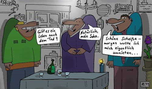 cartoon: leben nach dem tod (medium) by leichnam tagged leben,tod,sohn