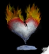 Cartoon: heißbrennende kalte Liebe (small) by swenson tagged feuer,fier,ice,eis,liebe,love,herz,hart