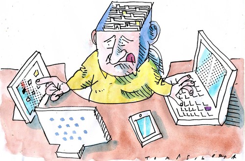 Cartoon: Daten (medium) by Jan Tomaschoff tagged it,internet,datenflut,it,internet,datenflut