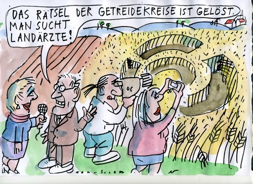 Cartoon: Landärzte (medium) by Jan Tomaschoff tagged landärztemangel,landärztemangel