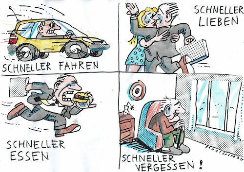 Cartoon: schneller (medium) by Jan Tomaschoff tagged tempo,lebensstil,stress,tempo,lebensstil,stress