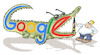 Cartoon: Google (small) by Damien Glez tagged google,gafa,internet,social,networks,crocodile