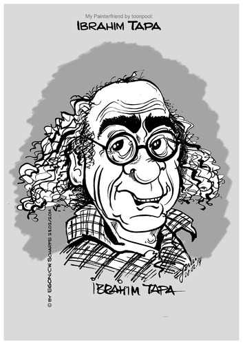 Cartoon: Ibrahim Tapa Nr 2 (medium) by cartoonist_egon tagged karikatur