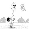Cartoon: Angry love (small) by Tricomix tagged angry bird love birds balloon boy confused playstation nintendo video game rovio