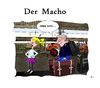Cartoon: Der Macho (small) by Tricomix tagged macho,urlaub,bahnhof,koffer,zicke,liebe,treudoof,deutsche,bahn,schleppen,spaet,aber,hasi