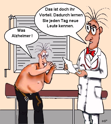 Cartoon: Alzheimer (medium) by sier-edi tagged alzheimer,arzt,doktor,patient