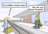 Cartoon: höchste Eisenbahn (small) by Marcus Gottfried tagged eisenbahn,streik,gdl,bahnstreik,bahn,db,lokführer,eisenbahner,gewerkschaft,arbeitgeber,arbeitnehmer,sprichwort,zeit,bahnhof,bahnsteig,lokomotive,marcus,gottfried,cartoon,karikatur