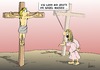 Cartoon: Nägel machen (small) by Marcus Gottfried tagged jesus,kreuz,kreuzigung,nägel,kosmetik,schönheit,studio,aussehen,körper,pflege