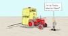 Cartoon: Traktor (small) by Marcus Gottfried tagged diesel,umwelt,umweltzone,stickoxyde,glyphosate,acker,bauer,landwirt,trekker,traktor,empörung,marcus,gottfried,cartoon,karikatur