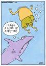 Cartoon: shark (small) by WHOSPERFECT tagged shark