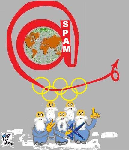 Cartoon: saint olympic guards (medium) by STOPS tagged spam,olympic