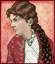 Cartoon: Amy Marcy Beach (small) by frostyhut tagged piano woman girl composer braid hair pretty