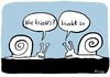 Cartoon: schnecken-smalltalk (small) by Kossak tagged smalltalk schnecken tiere snail schnecke kriechen gespräch konversation