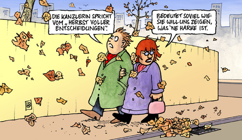 Herbst der Entscheidungen von Harm Bengen | Politik Cartoon | TOONPOOL
