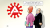 Cartoon: Arbeitslosigkeit und Corona (small) by Harm Bengen tagged arbeitslosigkeit,arbeitsamt,jobcenter,corona,virus,symbol,logo,erklärungen,arbeitslosenzahlen,harm,bengen,cartoon,karikatur