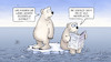 Cartoon: Arktis-Mikroplastik (small) by Harm Bengen tagged arktis,eisbären,lesen,eisscholle,mikroplastik,umweltverschmutzung,wasser,meer,klimawandel,harm,bengen,cartoon,karikatur