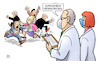 Cartoon: AstraZeneca-Nebenwirkung (small) by Harm Bengen tagged astrazeneca,nebenwirkung,corona,impfstoff,impfstopp,paul,ehrlich,institut,wissenschaftler,aufregung,angst,hektik,chaos,rennen,planlosigkeit,harm,bengen,cartoon,karikatur