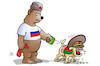 Cartoon: Belarus und Russland (small) by Harm Bengen tagged unterstützung,lukaschenko,belarus,wahlen,wahlbetrug,diktator,russland,hund,leine,demonstrationen,protest,harm,bengen,cartoon,karikatur
