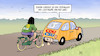 Cartoon: Grüne überholen (small) by Harm Bengen tagged drängler,lichthupe,cdu,csu,union,grüne,umfragen,kfz,fahrradfahrerin,baerbock,wahlkampf,harm,bengen,cartoon,karikatur