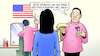 Cartoon: Haleys Chance (small) by Harm Bengen tagged frisör,frisur,haley,trump,perücke,usa,wahlkampf,republikaner,harm,bengen,cartoon,karikatur