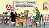 Cartoon: Hartz-IV-Flatrate (small) by Harm Bengen tagged hartz jobcenter arbeitsamt flatrate westerwelle rüttgers ruettgers buchen mieten arbeitslos