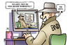 Cartoon: Kommunikation unter Freunden (small) by Harm Bengen tagged geheimdienst,bnd,nsa,abhören,spitzel,monitor,harm,bengen,cartoon,karikatur