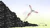 Cartoon: Mehr Kohle als Erneuerbare (small) by Harm Bengen tagged kohle,erneuerbare,energien,windrad,windkraftanlagen,harm,bengen,cartoon,karikatur