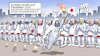 Cartoon: Olympia-Fackellauf (small) by Harm Bengen tagged olympiade,fackellauf,eröffnung,fukushima,zuschauer,hygienekonzept,atomkatastrophe,corona,schutzanzüge,harm,bengen,cartoon,karikatur
