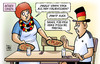Cartoon: Omen (small) by Harm Bengen tagged omen,finale,fussball,em,europameisterschaft,deutschland,italien,halbfinale,finito,ausscheiden,angst,sieg,niederlage,pizza