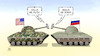 Cartoon: Putin-Biden-Videokonferenz (small) by Harm Bengen tagged putin,biden,videokonferenz,usa,russland,panzer,krieg,bedrohung,harm,bengen,cartoon,karikatur