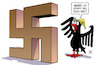 Cartoon: Rechtsterror entdeckt (small) by Harm Bengen tagged rechtsterrorismus,nazis,hakenkreuz,bundesadler,augenklappe,blind,erstaunen,harm,bengen,cartoon,karikatur