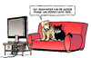Cartoon: Satte Tiere (small) by Harm Bengen tagged frage,satte,tiere,hund,katze,sofa,tv,boehmermann,satire,erdogan,pressfreiheit,meinungsfreiheit,kunstfreiheit,harm,bengen,cartoon,karikatur