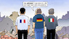Cartoon: Scholz-Macron-Draghi-Besuch (small) by Harm Bengen tagged documenta,reisegruppe,grenze,scholz,macron,draghi,deutschland,frankreich,italien,kiew,krieg,ukraine,russland,harm,bengen,cartoon,karikatur