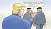 Cartoon: Spontanbesuch (small) by Harm Bengen tagged spontanbesuch,regel,plage,unangemeldet,trump,kim,jong,un,usa,nordkorea,harm,bengen,cartoon,karikatur