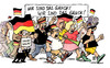 Cartoon: Umfragen für Gauck (small) by Harm Bengen tagged umfragen,gauck,wulff,köhler,bundespräsident,cdu,csu,fdp,wm,fans,hund,kläffen,wahl,fußball,fahne,volk,demonstration,spd,grüne