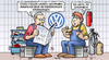 Cartoon: VW-Entlassungen (small) by Harm Bengen tagged vw,entlassungen,stellen,streichen,betriebsbedingte,kündigungen,schummeln,schummelsoftwar,abgasskandal,zukunftspakt,harm,bengen,cartoon,karikatur