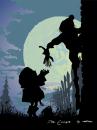 Cartoon: the escape (small) by nootoon tagged silhouette,tales,kids,children,escape,flucht,nootoon